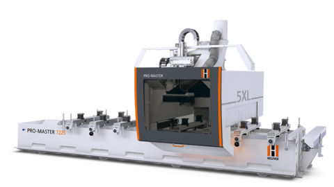 5-axis cnc processing centre Promaster - also available as special edition and special prices 5 axes cnc machine Promaster from Holzher - woodworking and panel processing