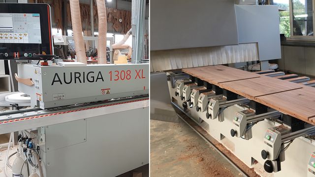 Références Riedinger de Bühl utilise un Auriga et un CNC Pro-Master 5 essieux de HOLZHER Referenzkunde Riedinger aus Bühl ist sehr zufrieden mit der Kantenanleimmaschine und der CNC-Maschine