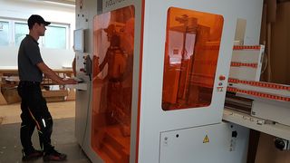 Vertical CNC machine from HOLZ-HER for cabinet processing