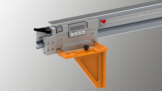 Longitudinal stop digital with fine adjustment